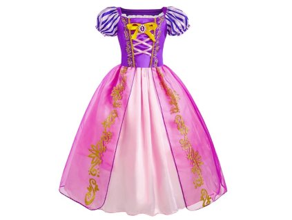Kostým princezna Rapunzel - 2 druhy (Barva Fialová, Veľkosť 100 Veľkosť)
