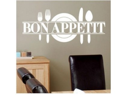 Nálepka Bon Appetit (Barva Bílá)
