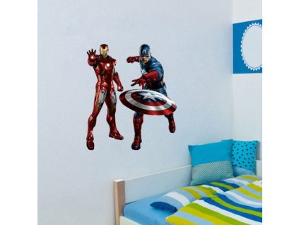 523 3d nalepka na zed avengers iron man a kapitan amerika