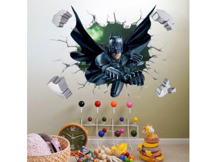 3D nálepka na zeď Batman 50x70 cm Zelená (Barva Zelená)