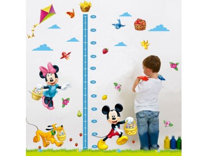 703 nalepka na zed metr mickey a minnie mouse