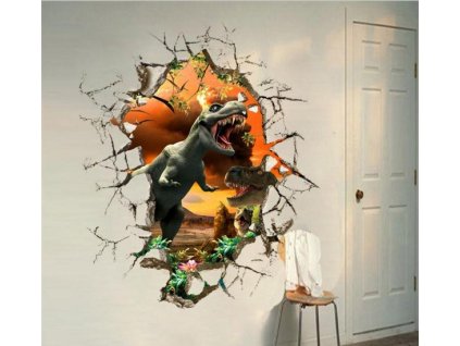292 3d nalepka na zed dinosaurus t rex 2
