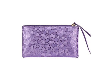 Peněženka - kabelka do ruky - 2 barvy Metalická fialová (Barva Metalická fialová)