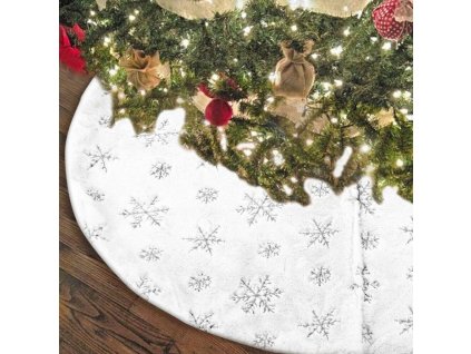 Podložka pod vánoční stromeček Snowflakes 90cm (Poradie 90cm Strieborná)