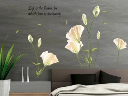 205 3d nalepka na zed kvety