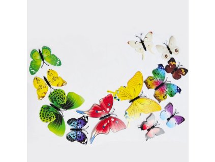 3D Motýle farebné I.
