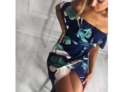 Dámské letní šaty Blue Summer Modrá (Barva Modrá, Veľkosť S/M Veľkosť)