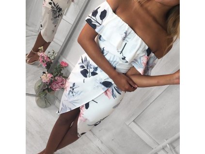 Dámské letní šaty White Summer (Barva Bílá, Veľkosť S/M Veľkosť)