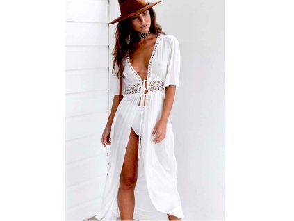 Dámské plážové šaty Kiara (Barva Bílá, Veľkosť S/M Veľkosť)