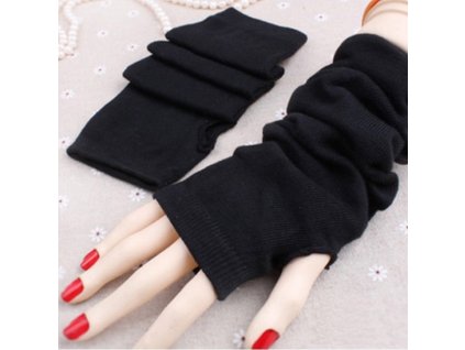 Dámské rukavice dlouhé bez prstů - 3 barvy (Barva Černá, Veľkosť UNI Veľkosť)