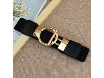 Dámský elastický pásek 2 barvy (Barva Bílá, Veľkosť UNI Veľkosť)