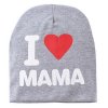 Dětská bavlněná čepice s nápisem I love mama, I love papa (Barva Ružová II., Veľkosť UNI Veľkosť)