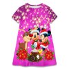 Dětské vánoční šaty Minnie a Mickey Mouse (Barva Ružová, Veľkosť 130 Veľkosť)