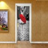 940 3 3d nalepka na dvere red umbrella