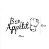3D nálepka na zeď - Bon Appetit 30x60cm (Barva 30x60cm)