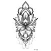 Dočasné tetování na tělo černá Mandala - 3 druhy (Poradie 1)