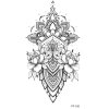 Dočasné tetování na tělo černá Mandala - 3 druhy (Poradie 1)