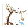 970 2 3d nalepka na zed strom se zviratky 104x116cm