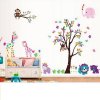 634 3d nalepka na zed strom se zviratky 280x156cm