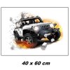 3D nálepka na zeď Auto Hummer (Barva 40 x 60 cm)