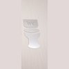 Metalická nálepka na WC toaleta - 2 barvy (Barva Stříbrná)