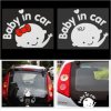 Nálepka na auto Baby in car 2 druhy Stříbrná (Barva Strieborná I. girl)