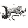 721 4 nalepka na zed leopard na strome