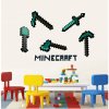 nálepka na stenu Minecraft meče