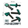 nálepka na stenu Minecraft meče 1