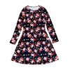 Šaty s vánočním potiskem Santa (Barva Čierna s potlačou, Veľkosť S Veľkosť)