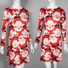 Šaty s vánočním potiskem Santa I. (Barva Červená s potlačou, Veľkosť L Veľkosť)