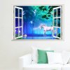 1051 2 3d nalepka na zed okno do magicke krajiny jednorozcu