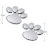 3D Autonálepka - Psí tlapky (Barva Stříbrná)
