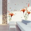 982 2 3d nalepka na zed oranzove lilie 100x140cm