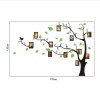 391 3 3d nalepka na zed strom cerny se zelenymi listy doleva 170x120cm