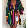 Barevná proužková halenka Kate Páskavá S Velikost (Barva Pásikavá, Veľkosť S Veľkosť)