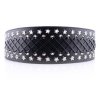 Dámský koženkový pásek Star Černo-stříbrná UNI Velikost (Barva Čierno-strieborná, Veľkosť UNI Veľkosť)