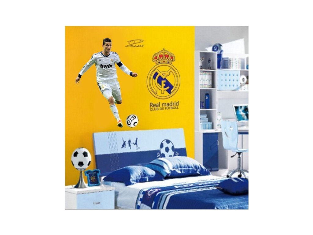 1138 3d nalepka na stenu futbalista ronaldo