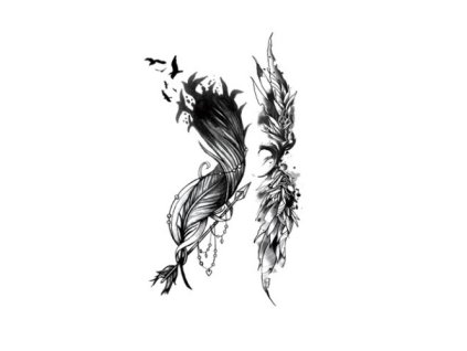 Dočasné tetovanie na telo - Sexy pierka (Porádia 1)