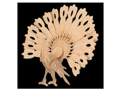 109 drevená 3d stavebnica pav