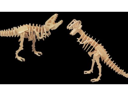 100 drevená 3d stavebnica tyranosaurus t rex 2in1