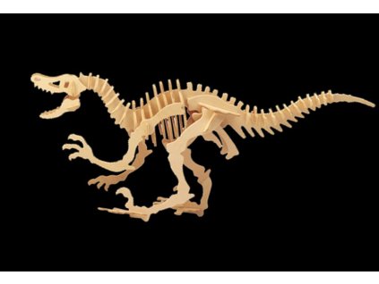 103 drevena 3d stavebnica velociraptor stredna