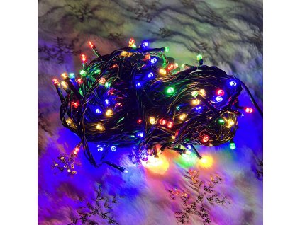1924 exteriérový vianočný reťaz 100led 10m farebny