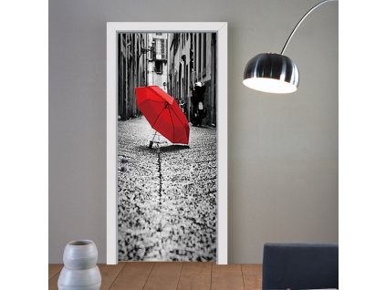 940 3d nalepka na dvere red umbrella
