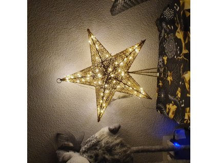 2011 hviezda dekoračná zlata 30cm