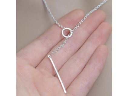 604 krásny jemný nahrdelník strieborný