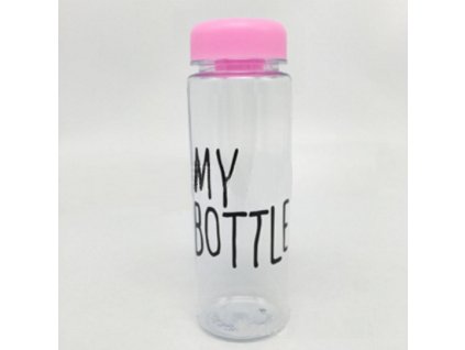 Fľaša na vodu My bottle s vreckom 3 druhy (Farba Ružová, Veľkosť 500ml Veľkosť)