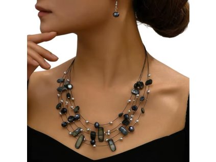 Náhrdelník Bohemian čierny