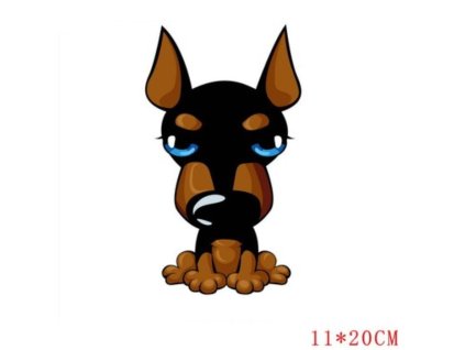 Nálepka na auto Doberman alebo Dalamtin (Farba Doberman)
