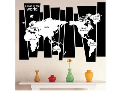 1315 nalepka na stenu mapa sveta map of the world